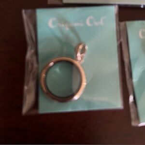Origami Owl NWT gold chain, gold mini locket snail charm